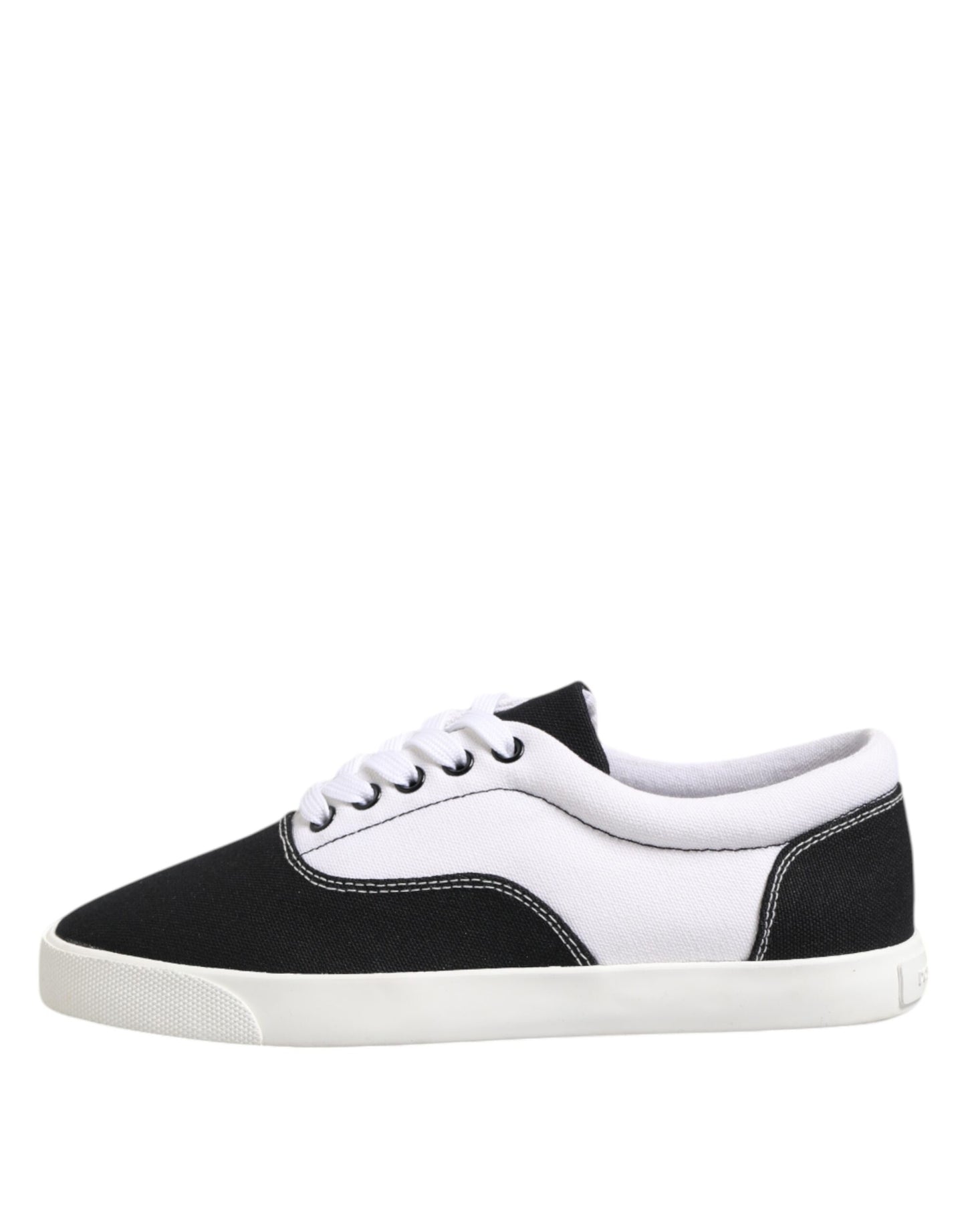 حذاء رياضي رجالي من دولتشي آند غابانا مصنوع من قماش قطني أسود برباط