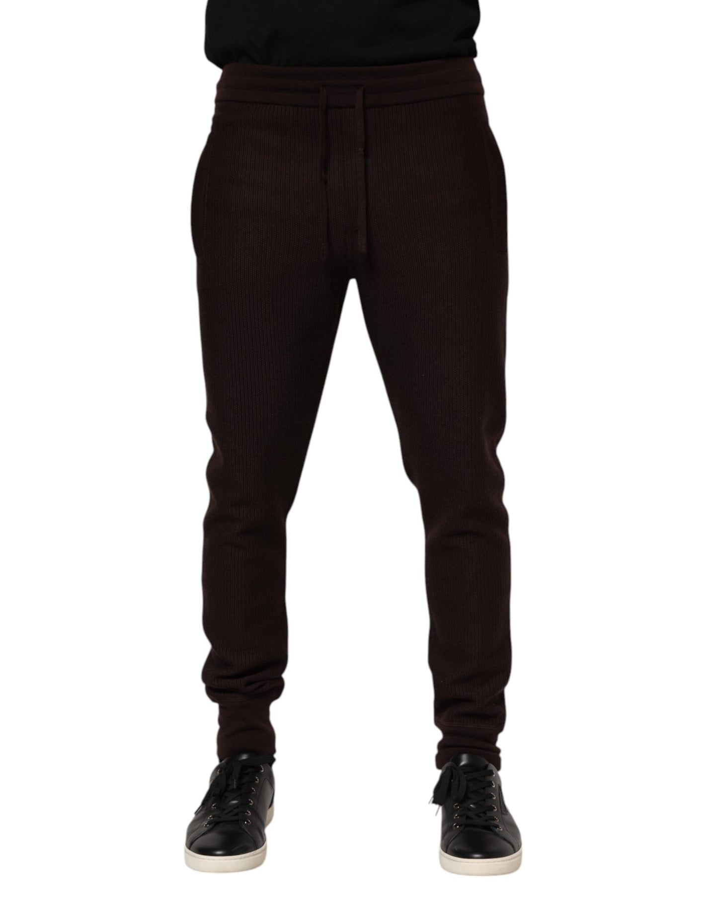 Dolce & Gabbana Brown Cashmere Men Jogger Sweatpants Pants