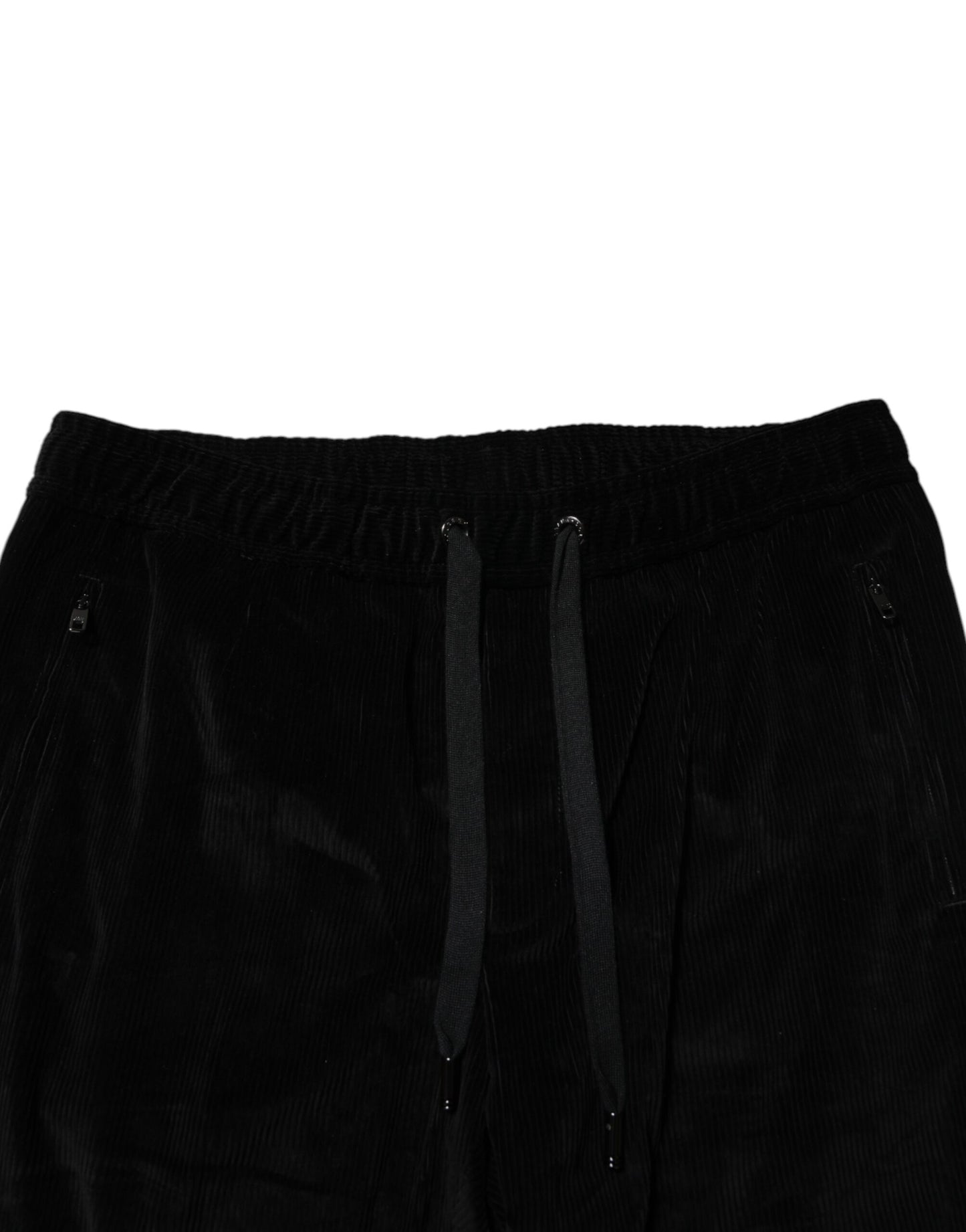 Dolce & Gabbana Black Cotton Men Jogger Sweatpants Pants