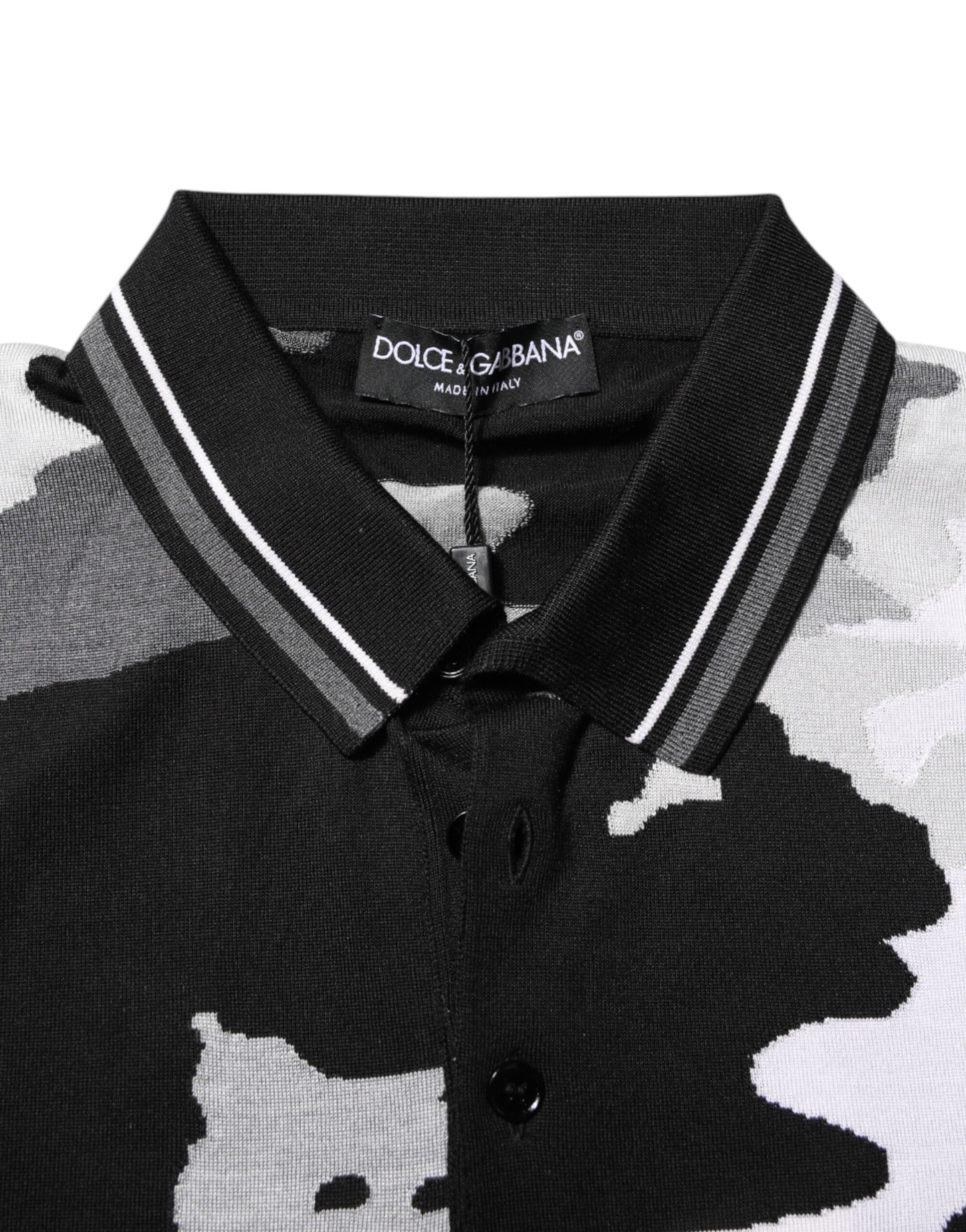 Dolce & Gabbana Multicolor Camouflage Collared Polo T-shirt