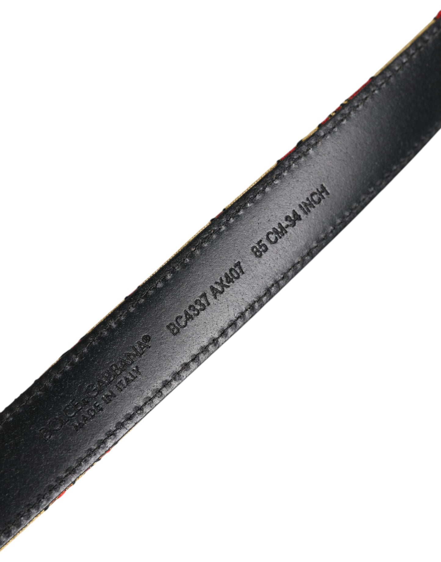 حزام دولتشي آند غابانا الذهبي المزهر الجاكار الفضي بمشبك معدني