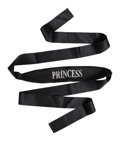 Dolce & Gabbana Black Princess Fantasy Braided Waist Belt