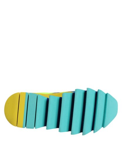 Dolce & Gabbana Multicolor Leather Low Top Men Sneakers Shoes