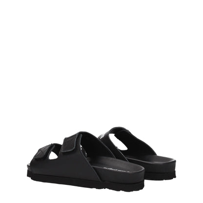 Palm Angels Black Leather Sandals