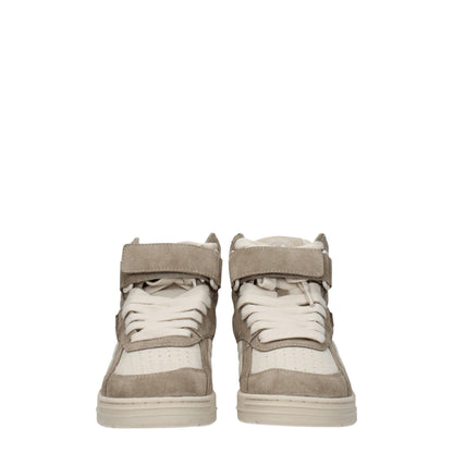 Palm Angels Beige Leather High Top Sneakers