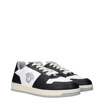 Versace White Leather Low Top Sneakers