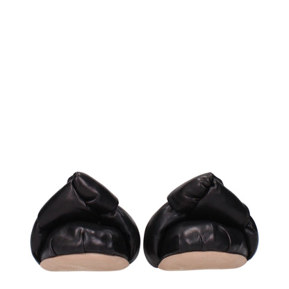 Miu Miu Black Leather Ballet Flats