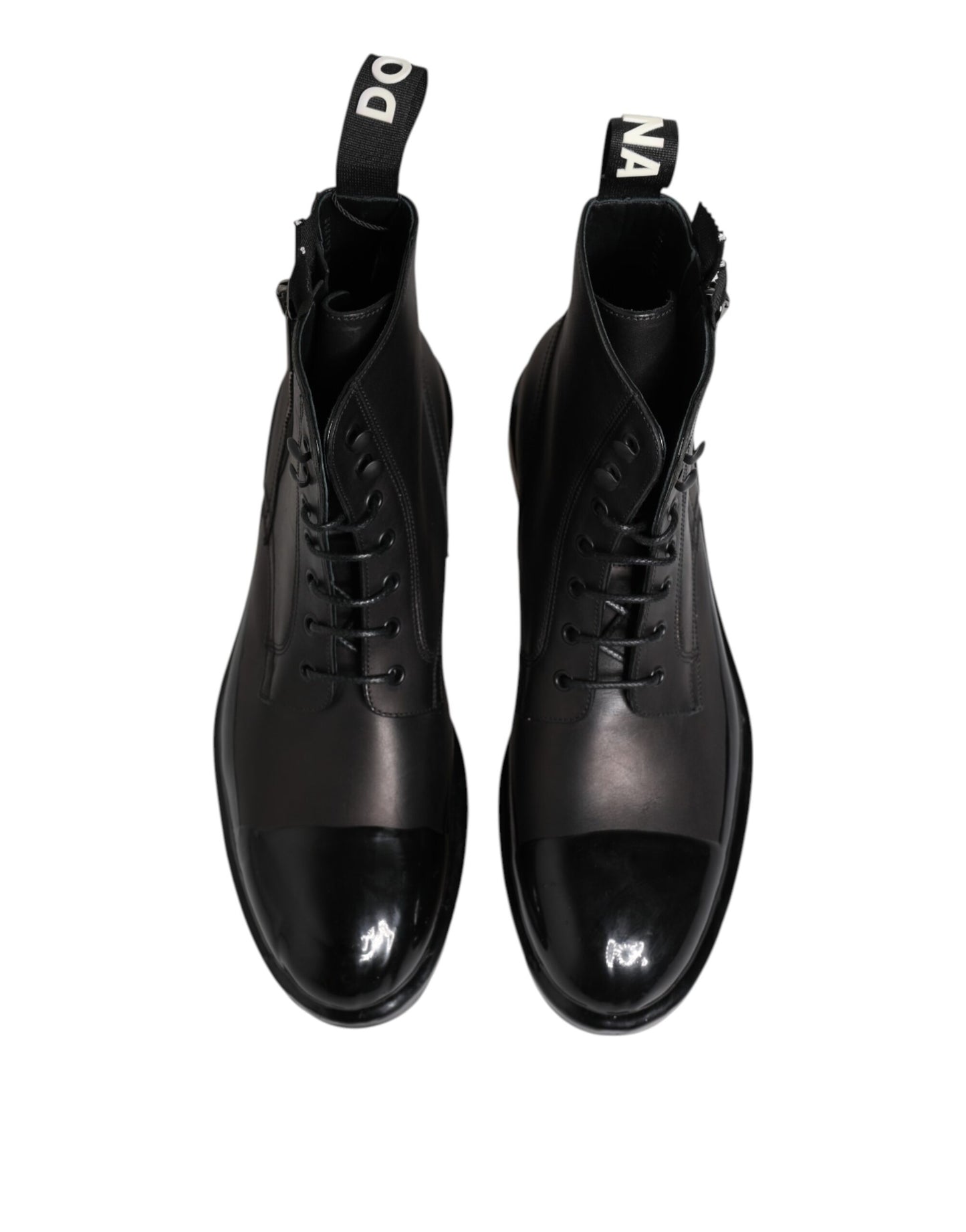 حذاء رجالي طويل حتى منتصف الساق من دولتشي آند غابانا، بني، أسود، برباط