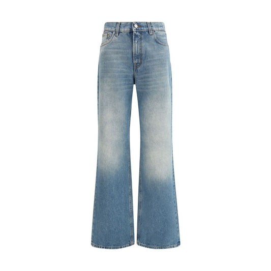 Haikure Blue Cotton Flared Jeans