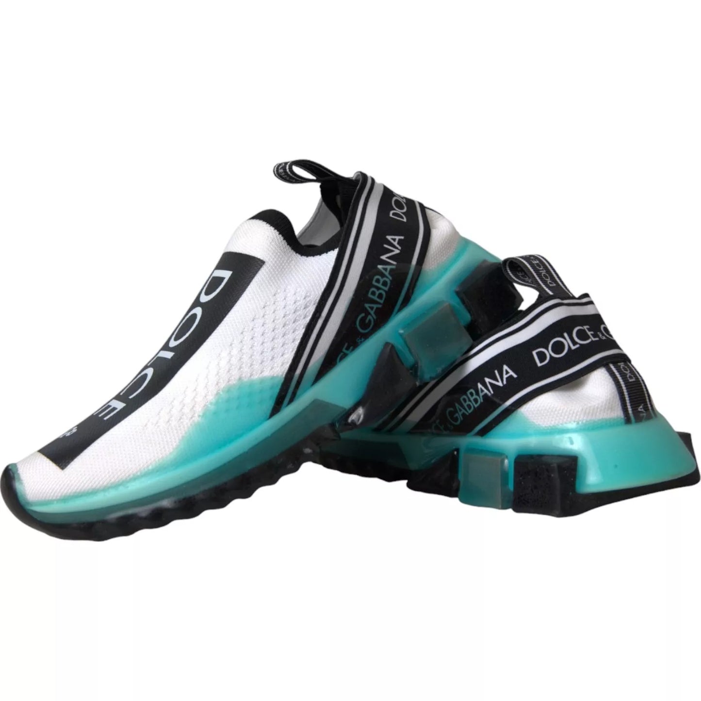 حذاء سنيكرز دولتشي آند غابانا سورينتو سهل الارتداء باللونين الأسود والأبيض والأزرق
