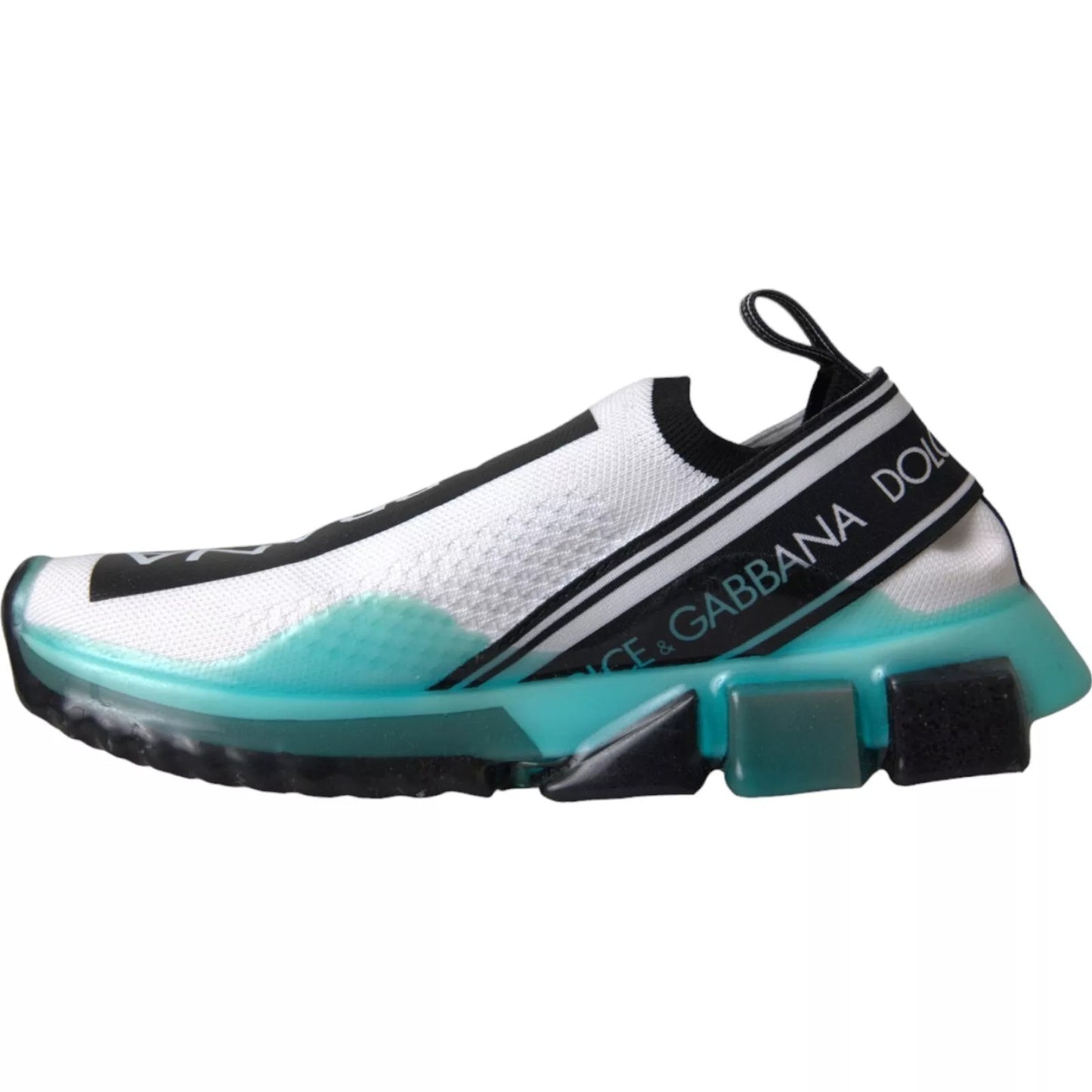 حذاء سنيكرز دولتشي آند غابانا سورينتو سهل الارتداء باللونين الأسود والأبيض والأزرق
