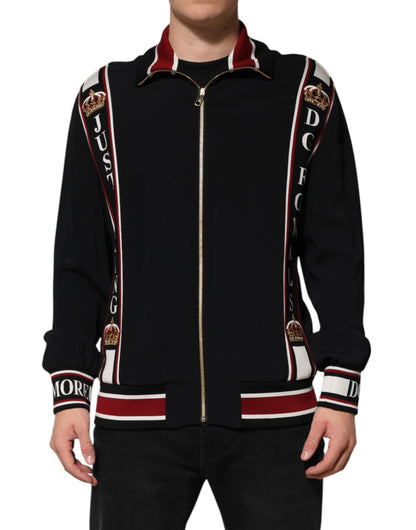 Dolce & Gabbana Black DG King Full Zip Sweatshirt  Sweater