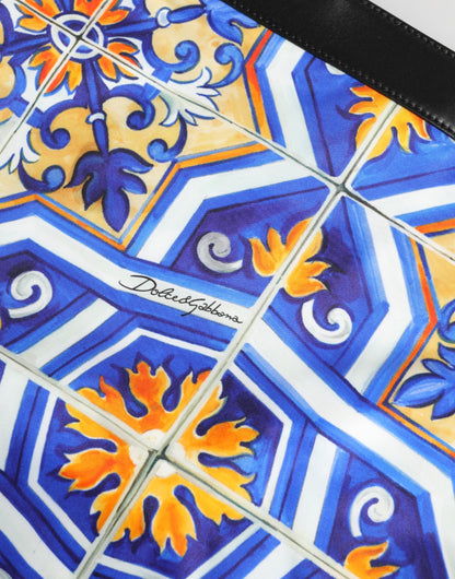 دولتشي آند غابانا متعدد الألوان مايوليكا طباعة حقيبة حزام الكتف