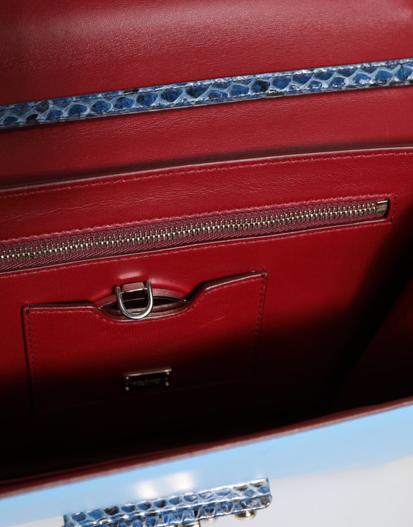 حقيبة كروس بودي LUCIA من دولتشي آند غابانا باللون الأزرق والبيج من الجلد الاستوائي