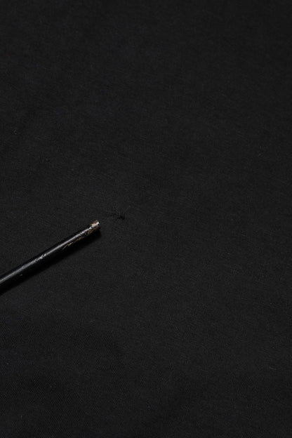 تي شيرت دولتشي آند غابانا أسود من القطن برقبة دائرية ولوحة شعار