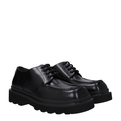 Dolce & Gabbana Black Leather Oxfords And Derbies