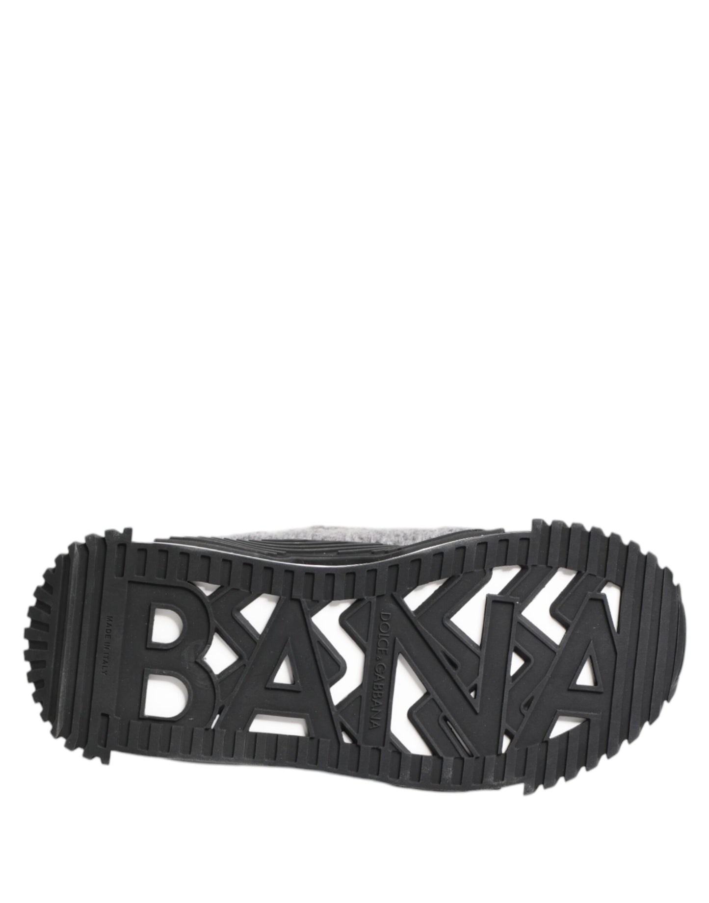 حذاء سنيكرز دولتشي آند غابانا أسود رمادي NS1 منخفض الرقبة