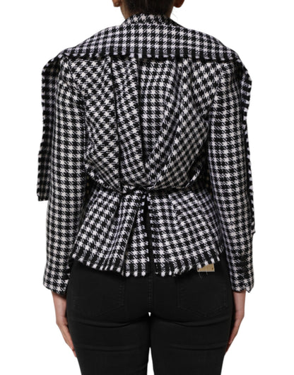 Dolce & Gabbana Multicolor Wool Monochrome Patterned Jacket