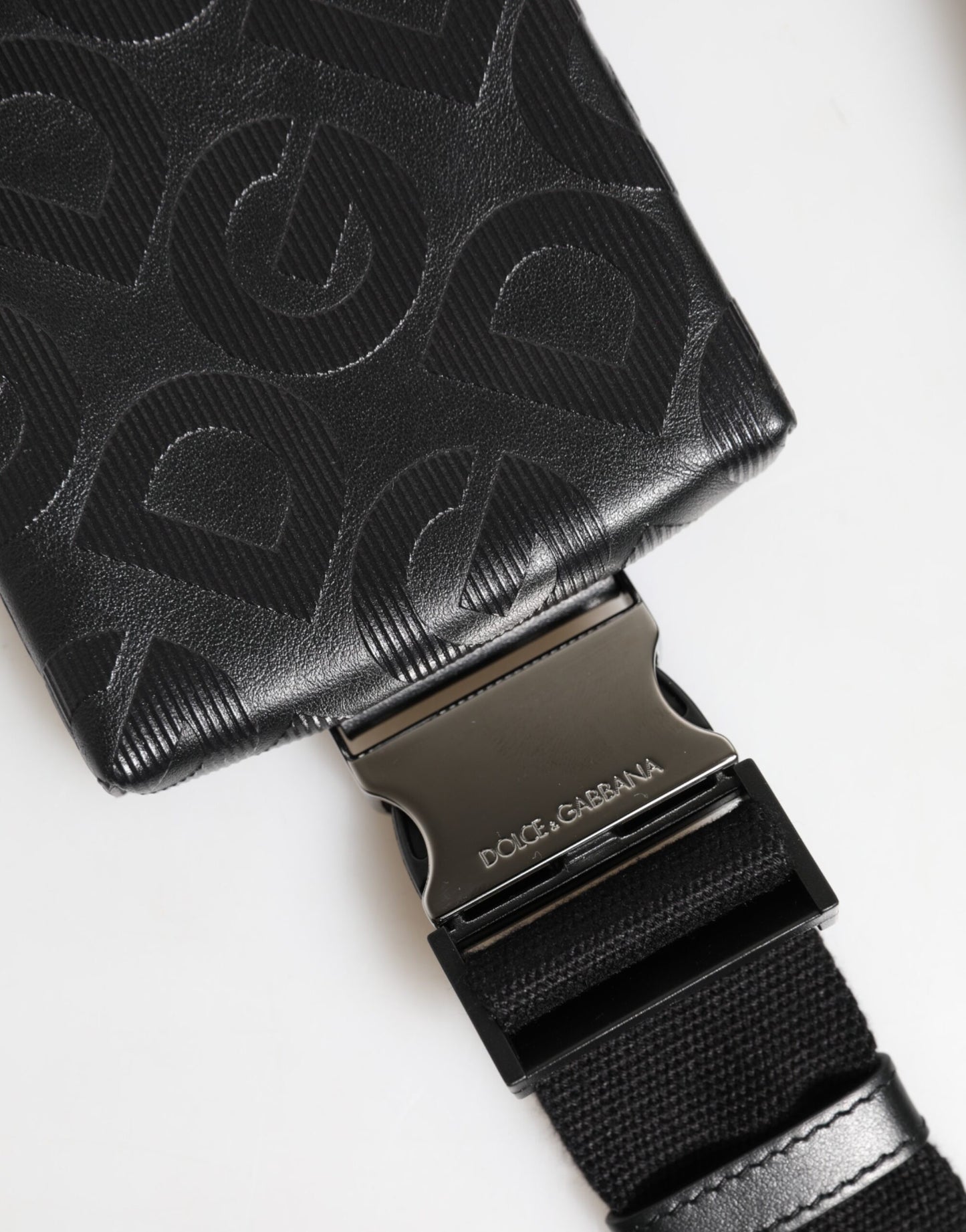 دولتشي آند غابانا رمادي DG شعار هوس المحفظة الهاتف حزام الخصر الرجال حقيبة بورس