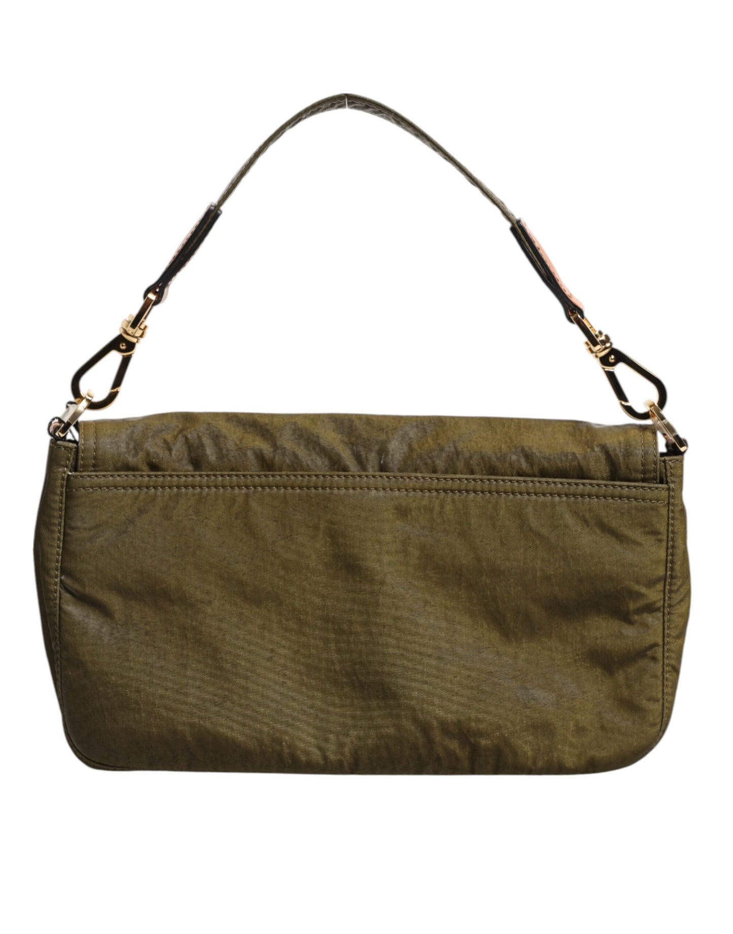 حقيبة دولتشي آند غابانا من النايلون باللون الأخضر الداكن مع شعار دولتشي آند غابانا وحزام كتف