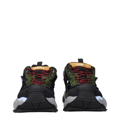 Versace Multicolor Leather Athletic Sneakers