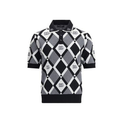 Dolce & Gabbana Multicolor Fleece Wool Polo Shirt