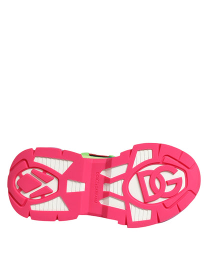 حذاء رياضي منخفض الارتفاع من دولتشي آند غابانا متعدد الألوان من الجلد