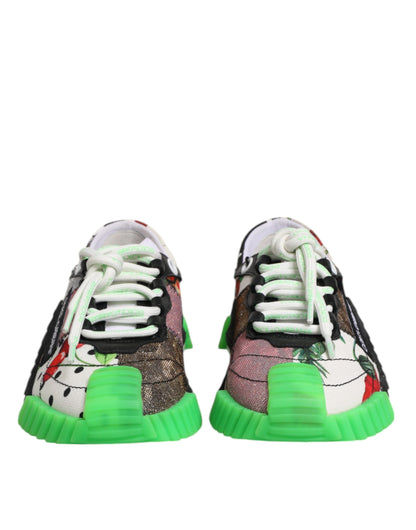 حذاء رياضي متعدد الاستخدامات من دولتشي آند غابانا بشعار DG بنقشة جلد الفهد والكرز