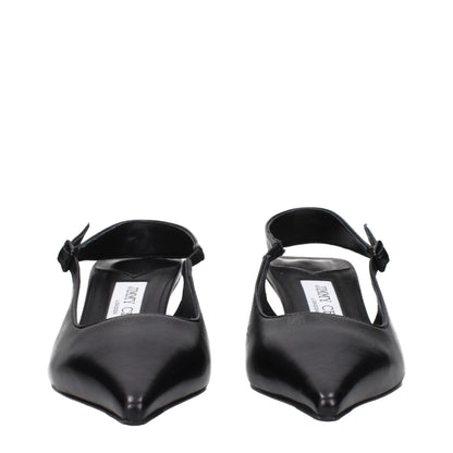 Jimmy Choo Black Leather Sandals