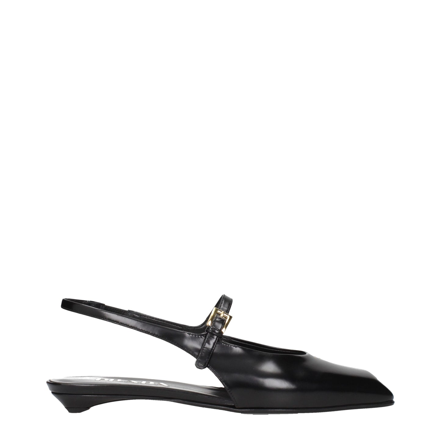 Prada Black Leather Sandals