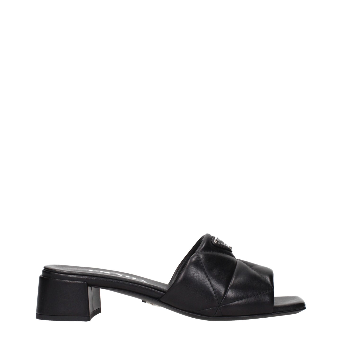 Prada Black Leather Sandals
