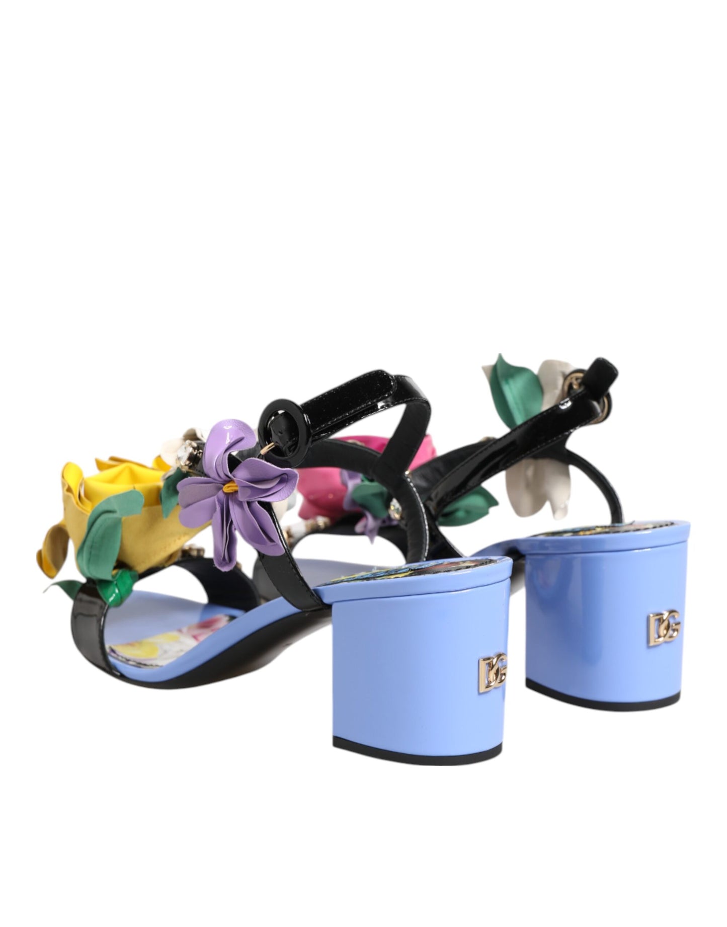 صندل دولتشي آند غابانا متعدد الألوان مزين بالكريستال