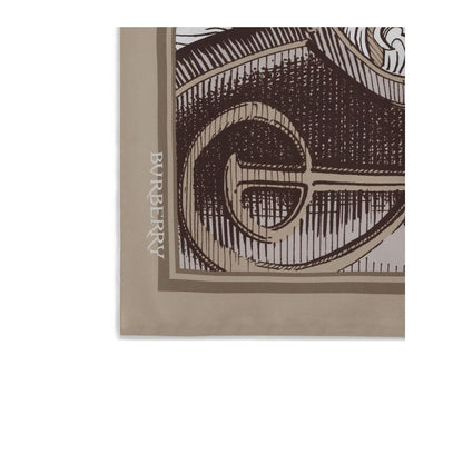 وشاح حريري بيج من بربري