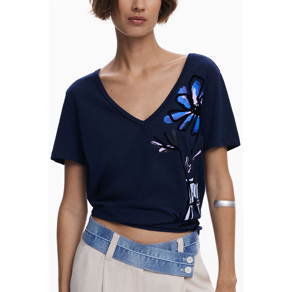 Desigual Blue Cotton T-Shirt