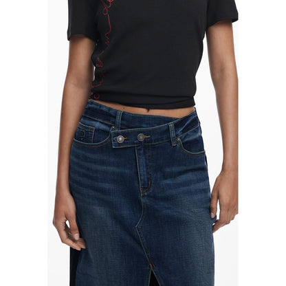 Desigual Blu Cotton Women's Skirt