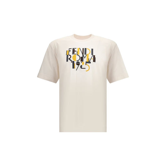 Fendi White Cotton T-Shirt