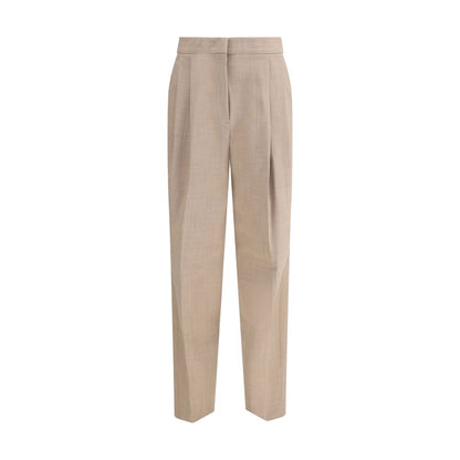 Fabiana Filippi Beige Fleece Wool Dress Pants