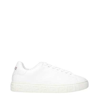 Versace White Leather Low Top Sneakers