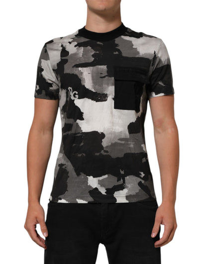 Dolce & Gabbana Multicolor Camouflage Men Short Sleeves T-shirt