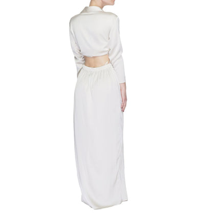 Sandro Ferrone Beige Polyester Long Dress