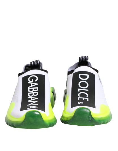 Dolce & Gabbana Black White Slip On Sorrento Sneakers Shoes