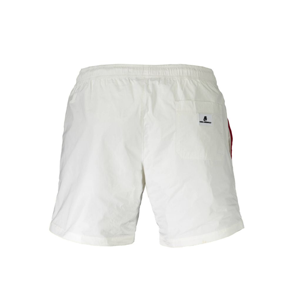 Karl Lagerfeld White Polyester Men's Swim Boxer