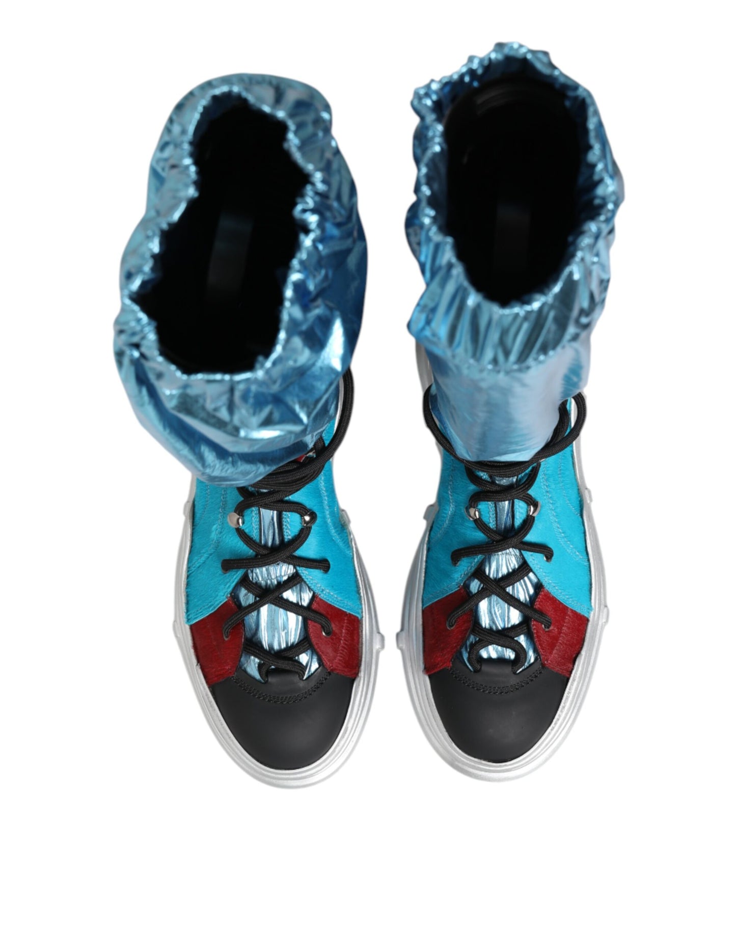 جوارب طويلة من دولتشي آند غابانا باللون الأزرق برباط للركبة للرجال