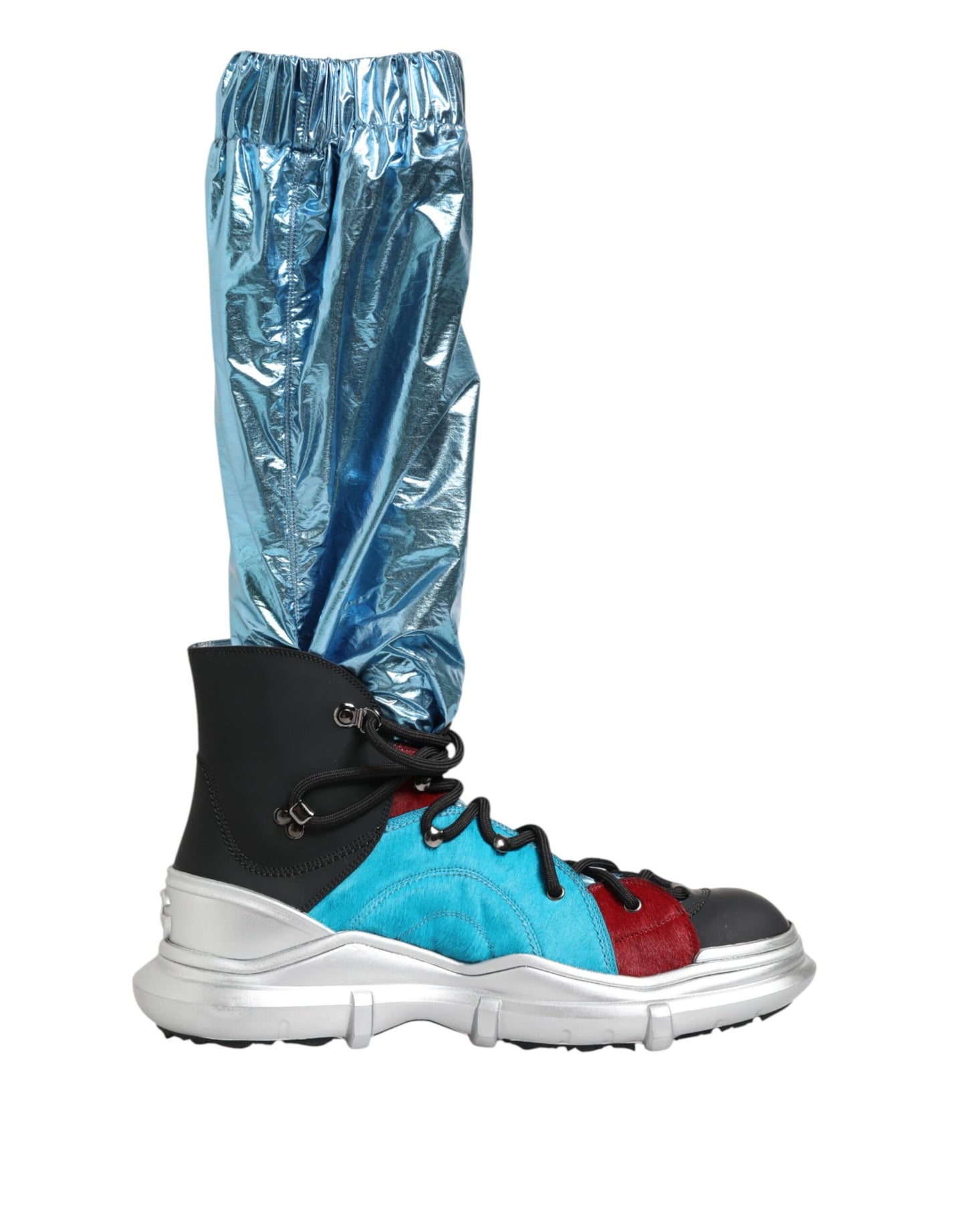 جوارب طويلة من دولتشي آند غابانا باللون الأزرق برباط للركبة للرجال