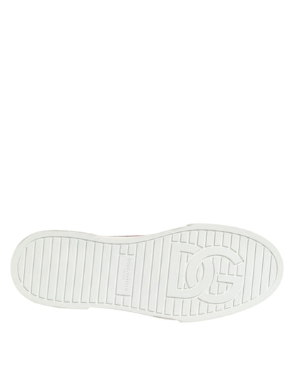 حذاء رياضي رجالي متعدد الألوان من القطن من دولتشي آند غابانا برقبة عالية