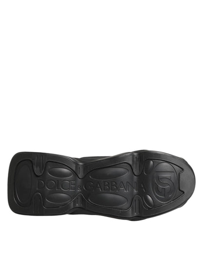 حذاء رياضي رجالي من دولتشي آند غابانا أسود برباط وقصة منخفضة
