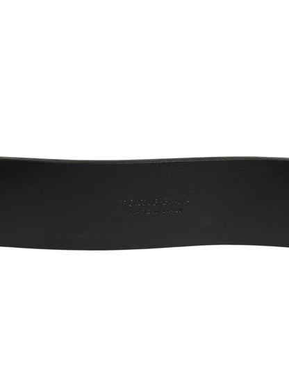 Dolce & Gabbana Brown Classic Gold Metal Logo Buckle Men  Belt