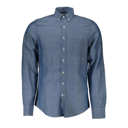 Gant Blue Linen Men's Shirt