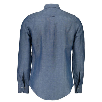 Gant Blue Linen Men's Shirt