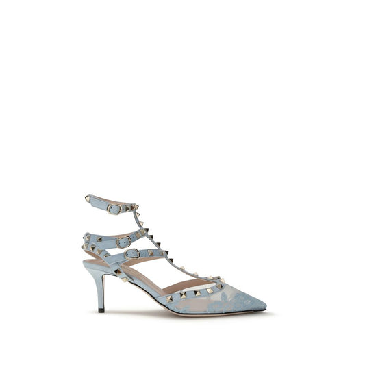Valentino Garavani Blue Fabric High Heel Pumps